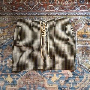Madewell - stripe lace up skirt